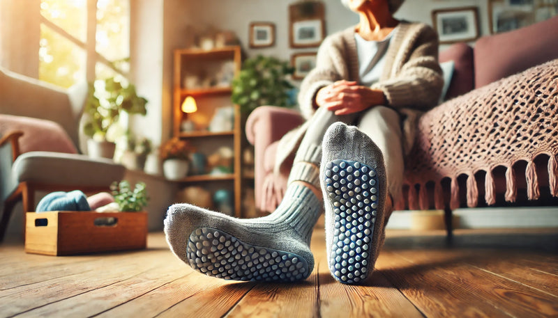 Gripper Socks for Elderly Fall Prevention