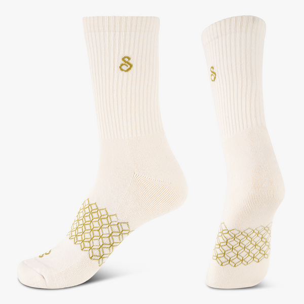 crew socks organic cotton - natural undyed - hipSwan
