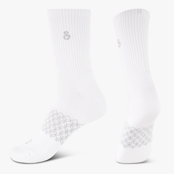 crew socks organic cotton - white - hipSwan