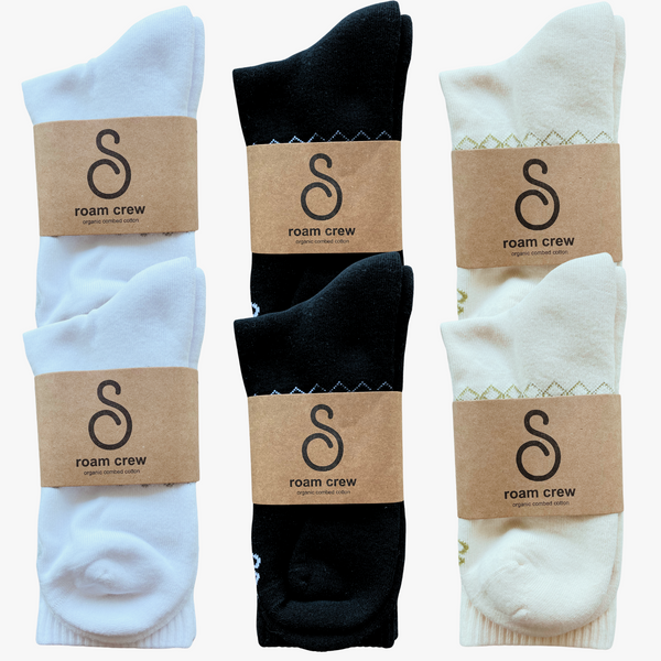 crew socks - organic combed cotton