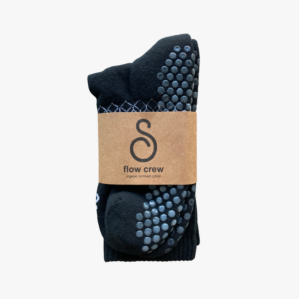 grip socks (crew) - organic combed cotton