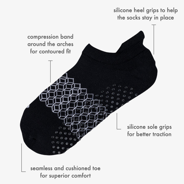 flow - organic combed cotton gripper socks