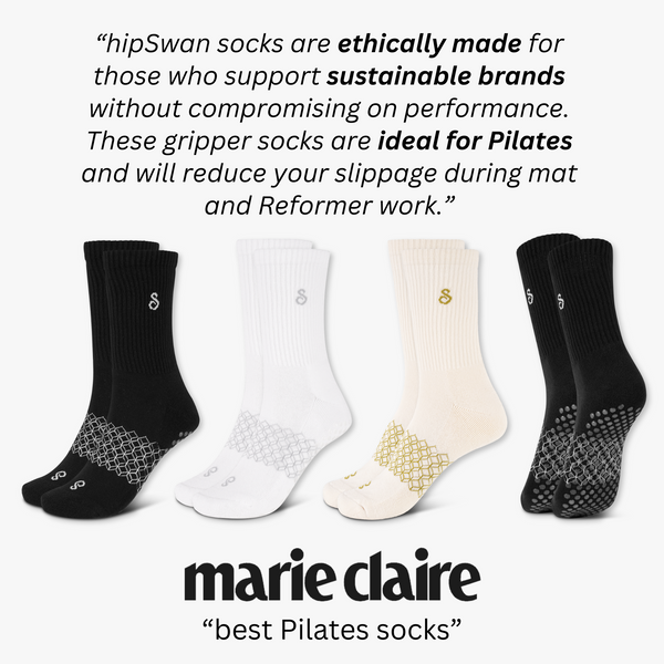 hipSwan crew gripper socks - as seen in Marie Claire