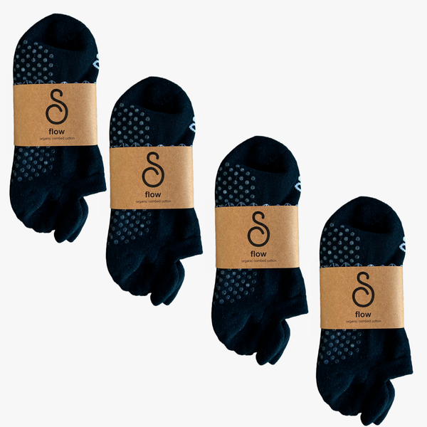 grip socks (ankle) - organic combed cotton