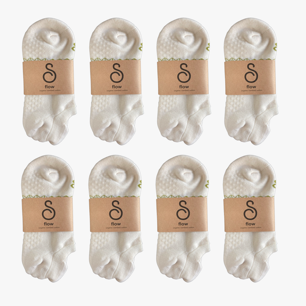 grip socks (ankle) - organic combed cotton